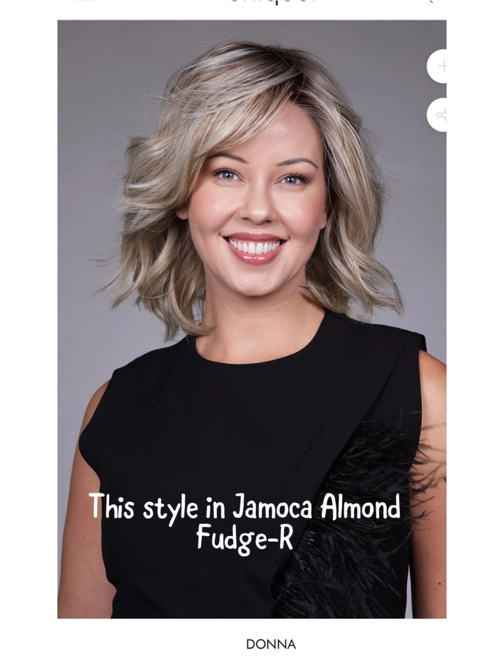 Donna wig by Belle Tress in Jamoca Almond Fudge-R reddish brown hand tied